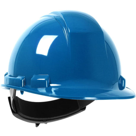 PIP 280-HP241R-07 Whistler Cap Style Hard Hat, HDPE Shell, 4-Point Textile Suspension, Ratchet Adjustment - Sky Blue