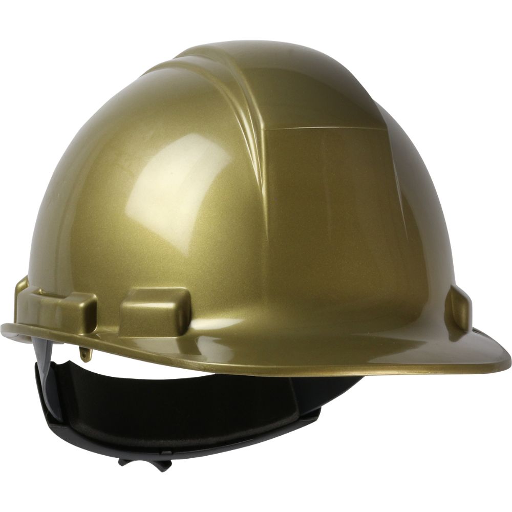 PIP 280-HP241R-13 Whistler Cap Style Hard Hat, HDPE Shell, 4-Point Textile Suspension, Ratchet Adjustment - Gold