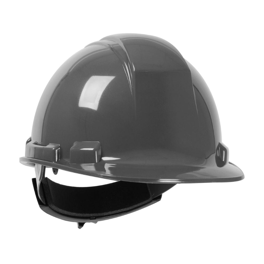 PIP 280-HP241R-14 Whistler Cap Style Hard Hat, HDPE Shell, 4-Point Textile Suspension, Ratchet Adjustment - Dark Gray