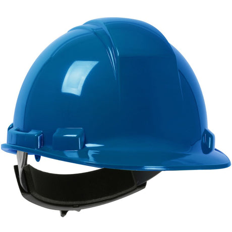 PIP 280-HP241R-17 Whistler Cap Style Hard Hat, HDPE Shell, 4-Point Textile Suspension, Ratchet Adjustment - Royal