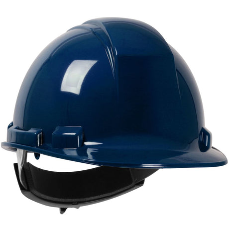 PIP 280-HP241R-18 Whistler Cap Style Hard Hat, HDPE Shell, 4-Point Textile Suspension, Ratchet Adjustment - Northern Blue