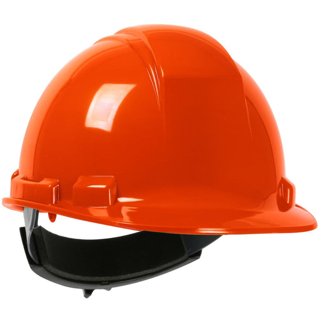 PIP 280-HP241R-31 Whistler Cap Style Hard Hat, HDPE Shell, 4-Point Textile Suspension, Ratchet Adjustment - Hi-Viz Orange