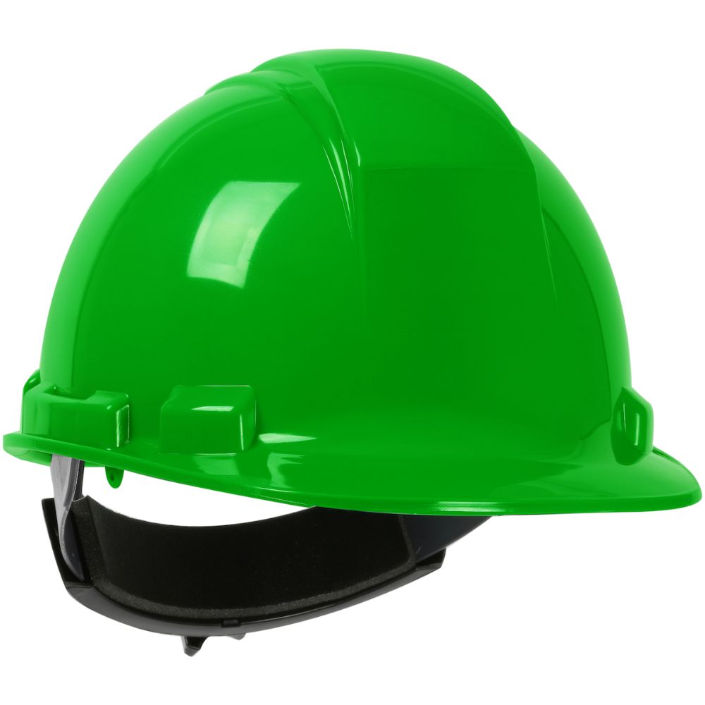 PIP 280-HP241R-45 Whistler Cap Style Hard Hat, HDPE Shell, 4-Point Textile Suspension, Ratchet Adjustment - lime