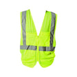 PIP 302-MVGZ4PLY-S ANSI Class 2 Mesh Hi Vis Vest Zipper 4 Pockets 2" Tape Lime Yellow Small