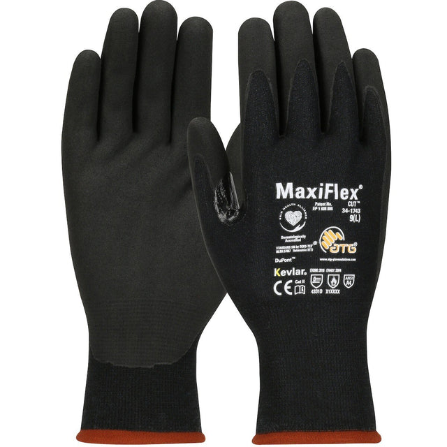 PIP 34-1743/XL MaxiFlex Cut A4 Kevlar Nitrile MicroFoam Touchscreen Cut Resistant Gloves