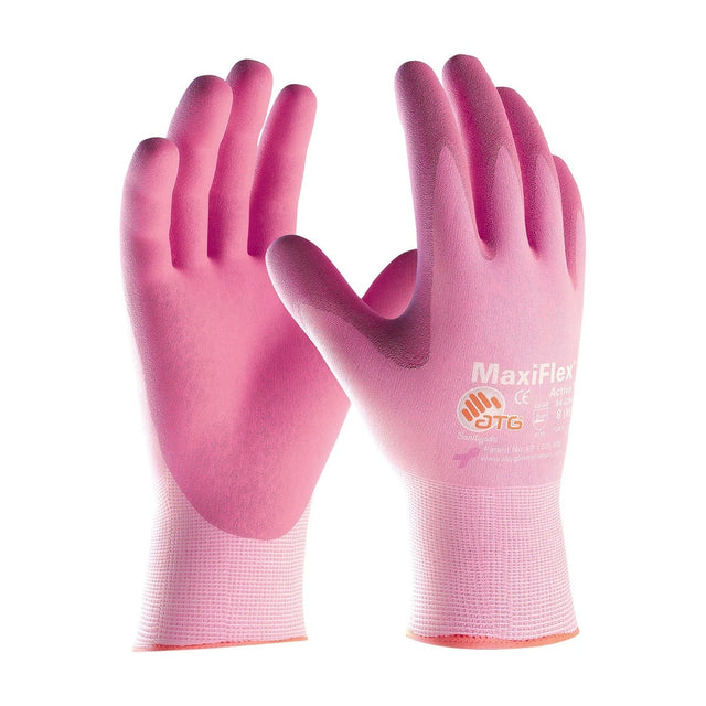 PIP 34-8264/XL MaxiFlex Active, 15G Pink Nylon/ Lycra Shell, Pink Foam Nitr