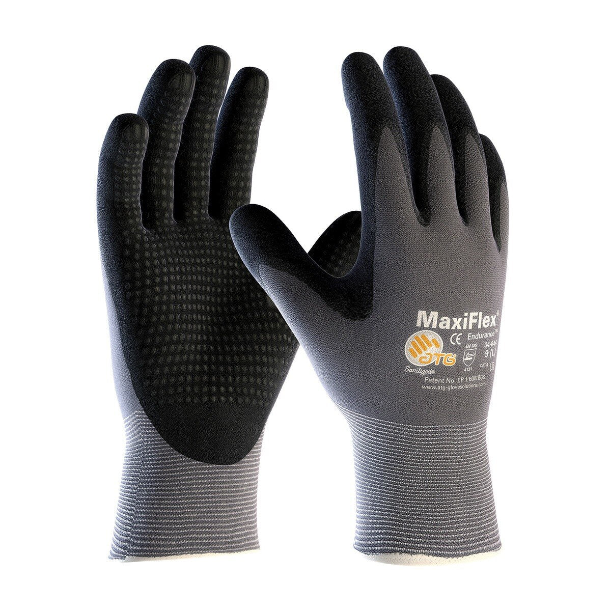 PIP  34-844/S MaxiFlex Endurance, 15G Gry Nylon Shell, Blk. MicroFoam Nitr