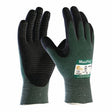 PIP 34-8443/S MaxiFlex Cut, Green Eng Yarn, Black Nitrile MicroFoam Dot Co