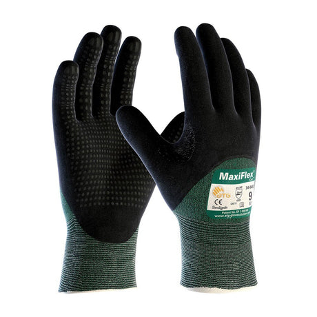 PIP 34-8453/L Maxiflex Cut By ATG, Black Micro-Foam Nitrile Coated, Large