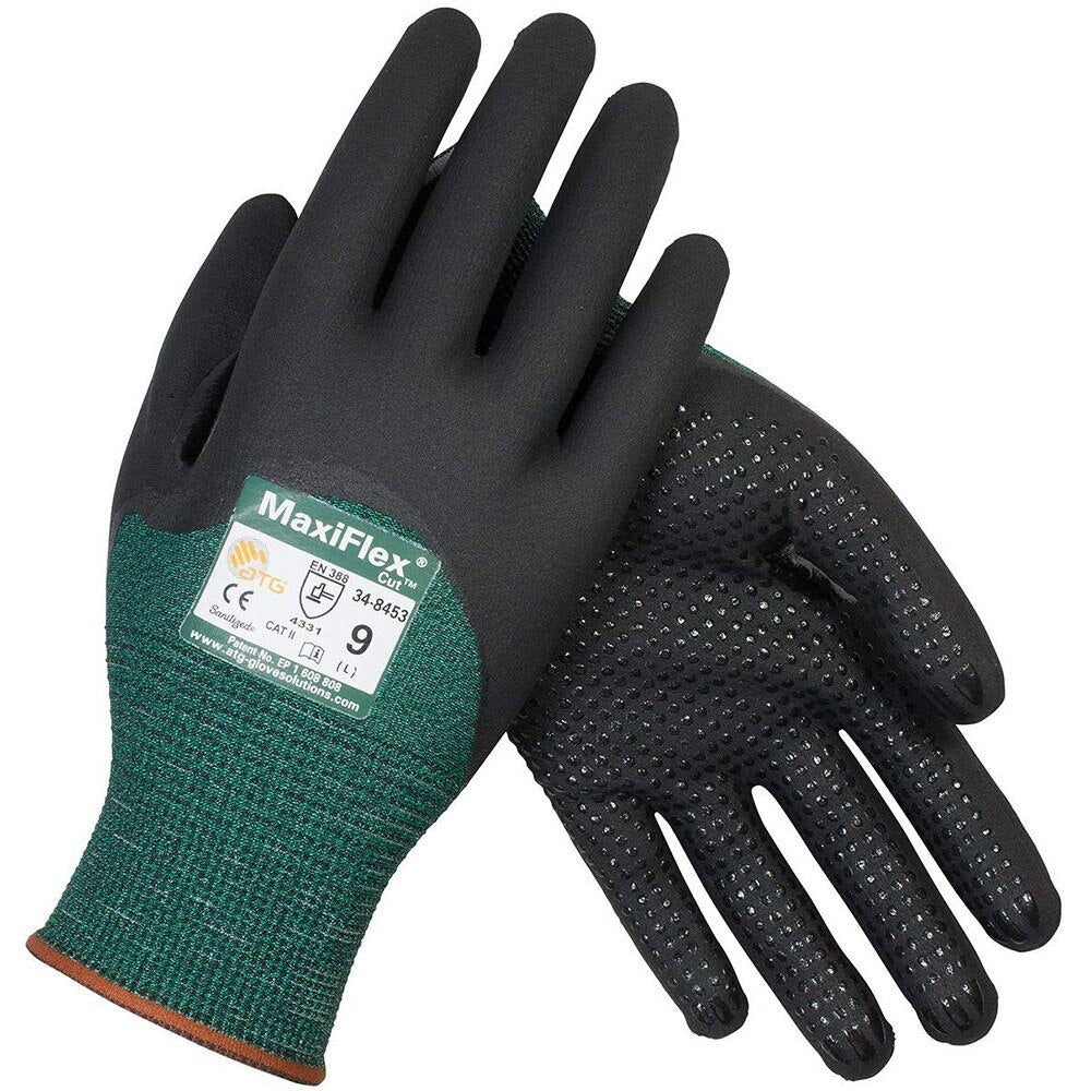 PIP 34-8453/L Maxiflex Cut By ATG, Black Micro-Foam Nitrile Coated, Large - 3