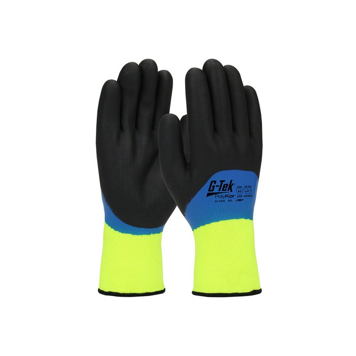 PIP 41-1415/M G-Tek PolyKor Insulated Double-Dipped Nitrile Foam Cold Condition Gloves, Medium, 10.6" Length (12 Pair Pack)
