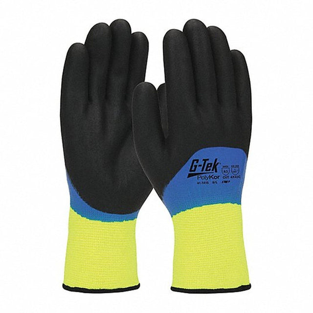PIP 41-1415/XL G-Tek HV PolyKor Acrylic Lined Double-Dipped Nitrile Foam Coated Gloves, X-Large (12 Pair Pack)
