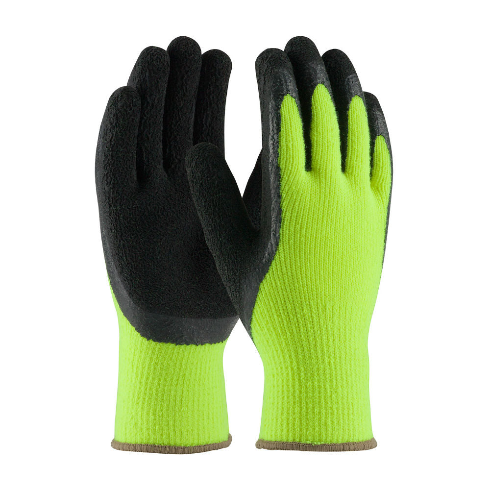 PIP Industrial Products 41-1420/M Hi-Vis Seamless Acrylic/Latex MicroFinish Grip Gloves, Med