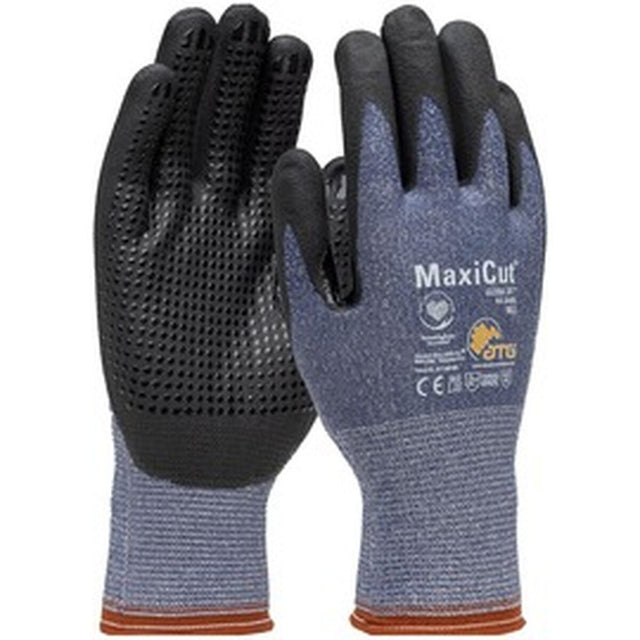 PIP 44-3445/S 15 Gauge MaxiCut Ultra DT Cut Resistant Gloves Nitrile MicroFoam Dot Palm Small