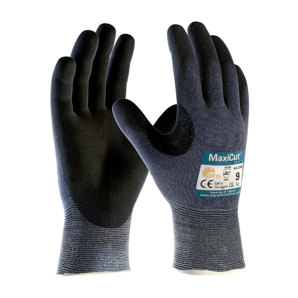 PIP 44-3745/L MaxiCut Ultra Seamless Knit A3 Nitrile Coated Micro Foam Grip on Palm & Fingers - Touchscreen - Large