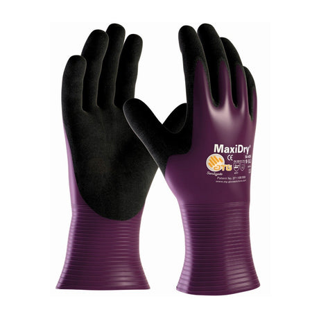 PIP Industrial Products 56-426/XXL MaxiDry Nitrile Coated Work Gloves with MicroFoam Grip, Purple, 2XL