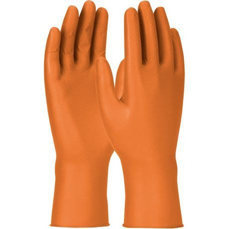 PIP 67-307/2XL 7 Mil Fish Scale Grip Orange Nitrile Gloves 12" 2XL (50 Gloves)