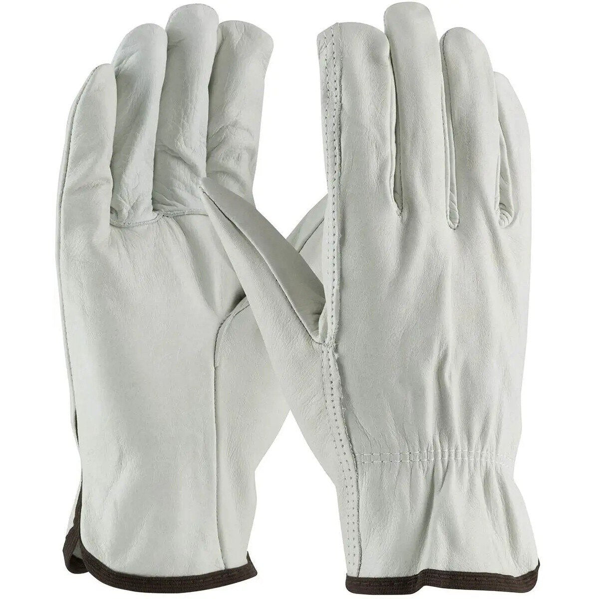 PIP 68-103/M Top Grain Cowhide Leather Drivers Gloves Medium Slip-On Straight Thumb