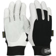 PIP Industrial Products 86550/2XL Top Grain Goatskin Leather Gloves with Spandex Back and Reinforced Palm, Size 2XL