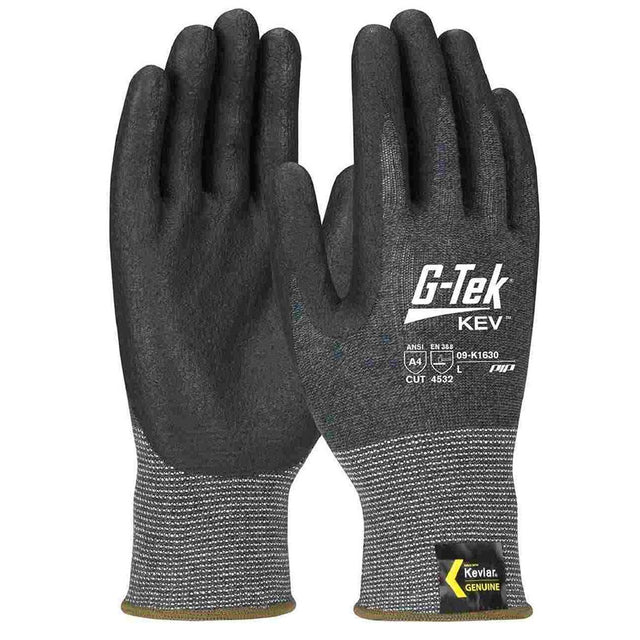 PIP Industrial Products 09-K1630/S G-Tek Kev 13 GA Seamless Knit Kevlar Nitrile Coated Foam, S