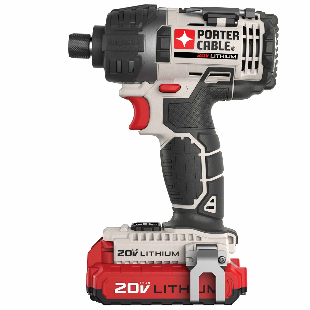 Porter Cable PCCK640LB 20V MAX 1/4 Inch Hex Lithium Ion Impact Driver Kit - 3