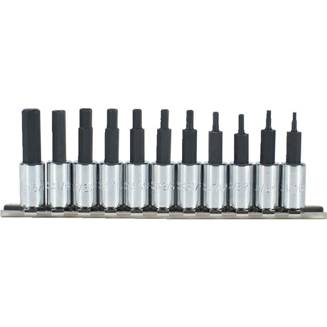 Proto J7440R11SAE 1/4" Drive 11 Piece Hex Bit Set