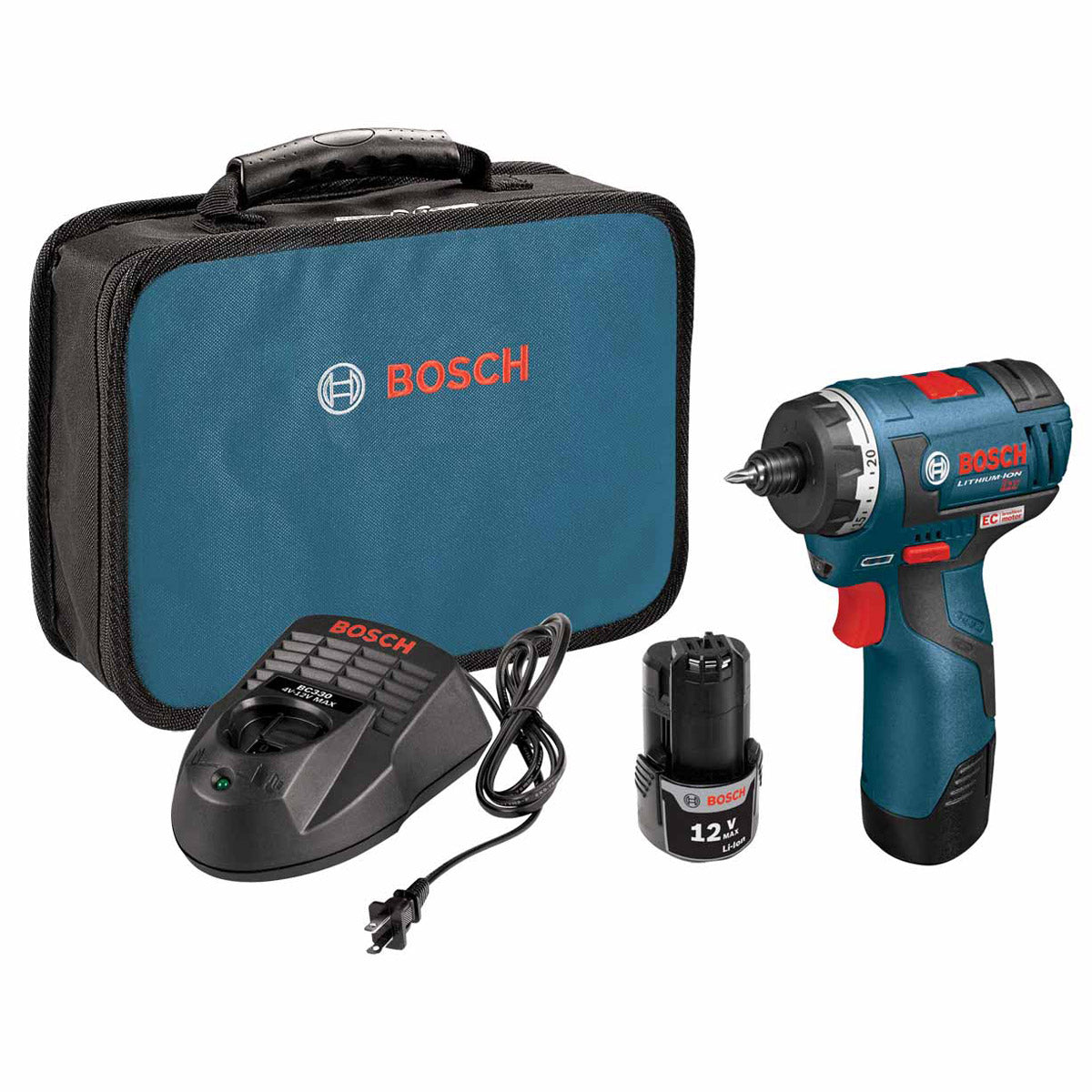 Bosch PS22-02 1/4-Inch Hex 12-Volt Max Brushless Drill Driver