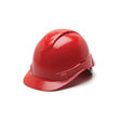 Pyramex HP44120V Ridgeline Vented Cap Style Hard Hat, 4 Pt Ratchet Suspension, Red