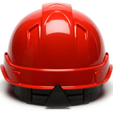Pyramex HP44120 Ridgeline Hard Hat, Red Cap Style 4 Pt Ratchet Suspension - 4