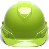 Pyramex HP44131 Ridgeline Cap Hard Hat, 4 Pt Ratchet Suspension, Hi Vis Green - 2