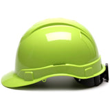 Pyramex HP44131 Ridgeline Cap Hard Hat, 4 Pt Ratchet Suspension, Hi Vis Green - 3