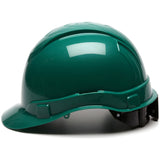 Pyramex HP44135 Ridgeline Hard Hat, Green Cap Style 4 Pt Ratchet Suspension - 3