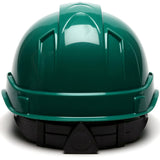 Pyramex HP44135 Ridgeline Hard Hat, Green Cap Style 4 Pt Ratchet Suspension - 4