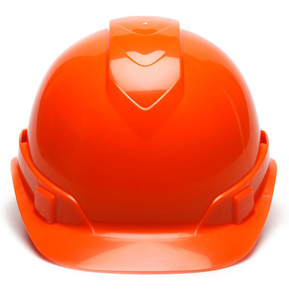 Pyramex HP44141V Ridgeline Cap Vented Hard Hat 4 Pt Ratchet Suspension Hi Vis Orange - 2