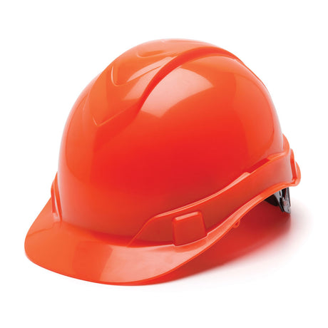 Pyramex HP44141 Ridgeline Cap Hard Hat, 4 Pt Ratchet Suspension Hi Vis Orange