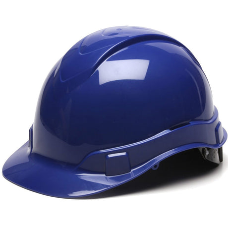 Pyramex HP44160 Ridgeline Hard Hat, Blue Cap Style 4 Pt Ratchet Suspension