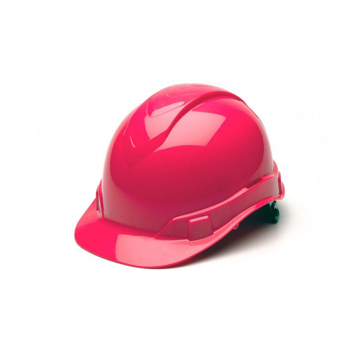 Pyramex HP44170 Ridgeline Cap Style Hard Hat, 4 Pt Ratchet Suspension Hi vis Pink