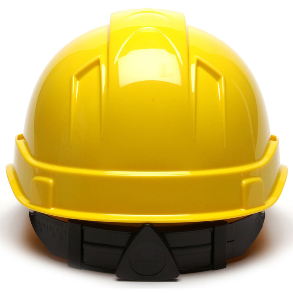 Pyramex HP46130 Ridgeline Hard Hat, Yellow Cap Style 6 Pt Ratchet Suspension - 4