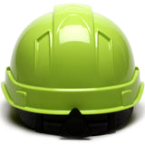 Pyramex HP46131 Ridgeline Cap Hard Hat, 6 Pt Ratchet Suspension, Hi Vis Green - 4