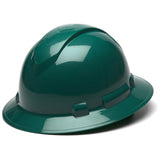 Pyramex HP54135 Hard Hat - Green-Ridgeline Full Brim 4 Pt Ratchet Suspension