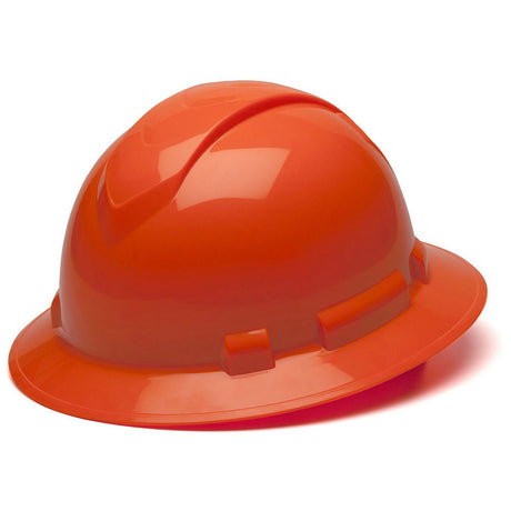 Pyramex HP54141 Hard Hat - HI Vis Orange Full Brim 4 Pt Ratchet Suspension