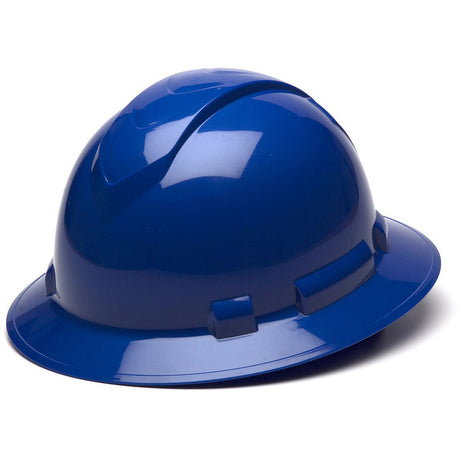 Pyramex HP54160 Hard Hat - Blue-Ridgeline Full Brim 4 Pt Ratchet Suspension