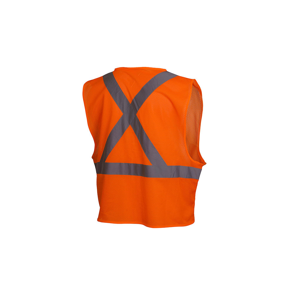 Pyramex RCZ2120L Hi-Vis Orange Vest with Reflective Tape, Large - 2