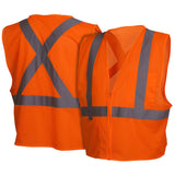 Pyramex RCZ2120M Hi-Vis Orange Vest with Reflective Tape, Medium - 3