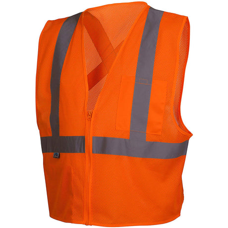 Pyramex RCZ2120X4 Hi-Vis Orange Vest with Reflective Tape, 4X Large