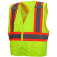 Pyramex RCZ2410X3 Hi-Vis Lime Vest with Contrasting Reflective Tape, 3X Large