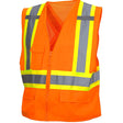 Pyramex RCZ2420X4 Hi-Vis Orange Vest with Contrasting Reflective Tape 4X Large