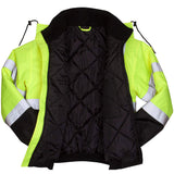 Pyramex RJ3210L Hi-Vis Lime Bomber Jacket with Quilted Lining - Large - 2