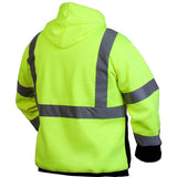 Pyramex RSSH3210L Hi-Vis Lime Pullover Sweatshirt with Black Bottom - Large - 2