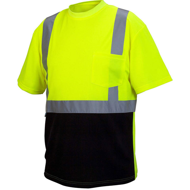 Pyramex RTS2110BL Hi-Vis Lime T-Shirt -Lightweight Polyester, Large